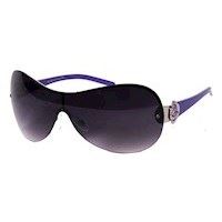 Solbrille i cool design med lilla st�nger.